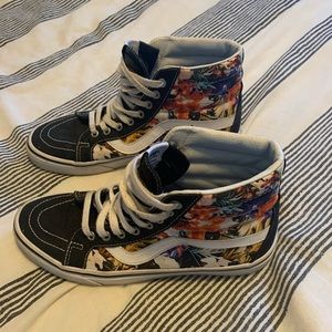 Floral High Top Vans